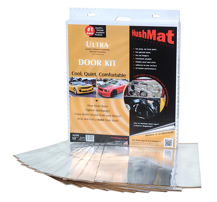 HushMat Ultra Door Kit Silver-ten 12"x12" Sheets (10 sq. ft.) 10201