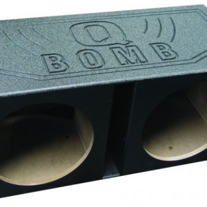 Qbomb Dual 12in Vented Box Painted Black (QP-QBOMB12VL)