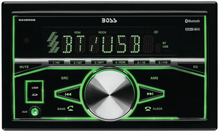 Boss 2xDin BT Mechless Receiver (AVA-820BRGB)