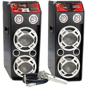 Powered Digital 1000 Watt Speaker System W/USB/Sd Card Reader W/Built-in Flashing Lighting. (KTD102A)