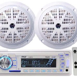 Marine Stereo AM/FM Radio Receiver USB/SD iPod/MP3 Player + 2 x 100W 4" Speakers (KTMRGS44)