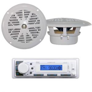 Marine Stereo AM/FM Radio Receiver USB/SD iPod/MP3 Player + 2 x 100W 4" Speakers (KTMRGS50)