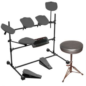 Professional Electric Drum Kit . + Double Braced Folding Padded Drum Throne - Keyboard Bench - Guitar Stool. (KTMUPK01)