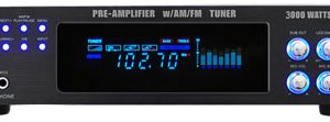 3,000 Watt Hybrid Home Stereo Receiver Amplifier with AM/FM Tuner - Audio Inputs & Outputs (P3001AT)