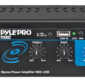 Mini Stereo Power Speaker Amplifier - MP3/USB Audio Amp System, 2x40 Watt (PCAU22)