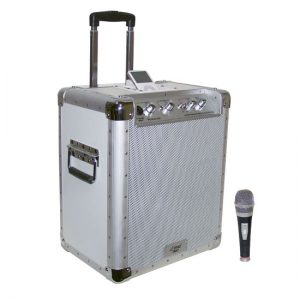 Battery Powered Portable PA System  W/Ipod Docking Station (PCMX240I)