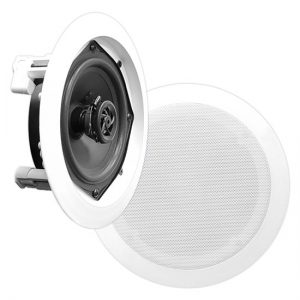 In-Wall / In-Ceiling Dual 6.5-inch Speaker System, 2-Way, Flush Mount, White (PDIC61RD)