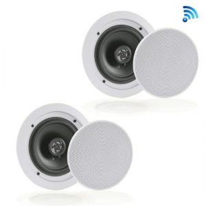 Dual 5.25’’ Bluetooth Ceiling / Wall Speakers, 2-Way Flush Mount Home Speaker Pair, 150 Watt (PDICBT552RD)