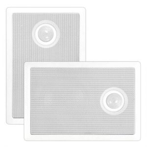 In-Wall / In-Ceiling Dual 5.25'' Speaker System, Directional Tweeter, 2-Way, Flush Mount, White (PDIW52)