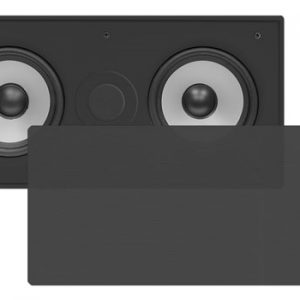 In-Wall / In-Ceiling Dual 5.25'' Center Channel Sound System, 2-Way, Flush Mount, Black, Single Speaker (PDIWCS56BK)