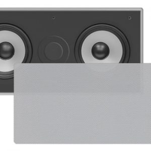 In-Wall / In-Ceiling Dual 5.25'' Center Channel Sound System, 2-Way, Flush Mount, Silver, Single Speaker (PDIWCS56SL)
