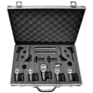 7 Microphone Wired Drum Kit with Carry Case & Mounting Accessories (PDKM7)