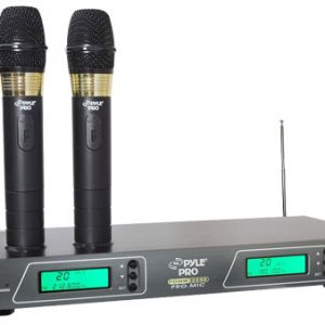 19'' Rack Mount Dual VHF Wireless Rechargeable Handheld Microphone System (PDWM2550)