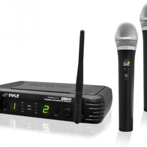 Premier Series Professional 2-Channel UHF Wireless Handheld Microphone System with Selectable Frequencies (PDWM3375)