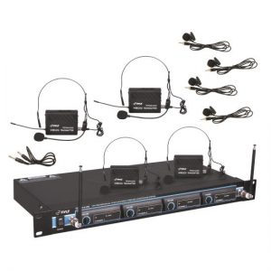 Rack Mount 4 Mic VHF Rack Mount Wireless Lavalie/ Headset System (PDWM4400)