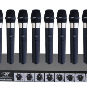 8 Mic Professional Handheld VHF Wireless Microphone System (PDWM8400)