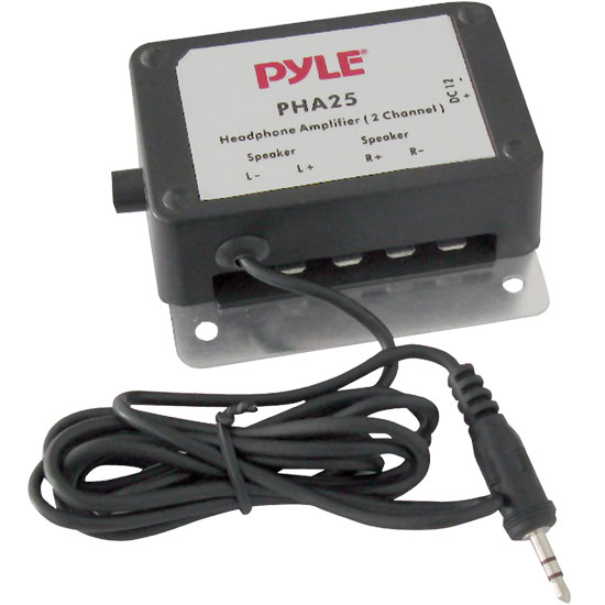 2-Channel Compact Stereo Audio/Headphone Amplifier, (3.5mm / 1/8'' Connector) (PHA25)