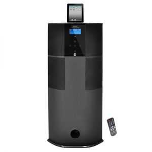 600 Watt Digital 2.1 Channel Home Theater Tower w/ Docking Station for iPod/iPhone/iPad (Black Color) (PHST94IPBK)