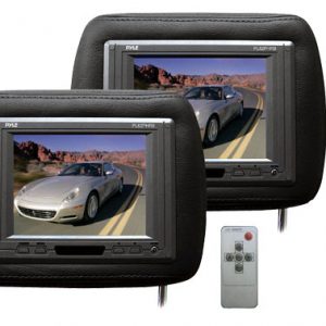 Pair of Black Headrest w/ Built-In 6.2'' TFT LCD Monitors w/ IR Transmitter (RBPL62PHRB)