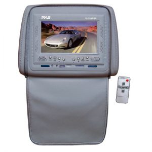 Adjustable Headrests w/ Built-In 7'' TFT/LCD Monitor W/IR Transmitter & Cover (Gray) (RBPL72HRGR)