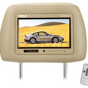 Complete Tan Vinyl Headrest w/Built-In 7'' TFT-LCD Monitor (PL7PHRT)
