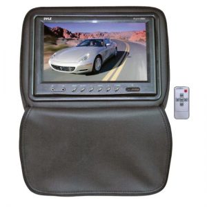 Adjustable Headrests w/ Built-In 9'' TFT/LCD Monitor W/IR Transmitter & Cover (Black) (PL91HRBK)