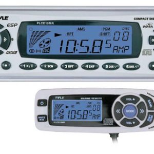 AM/FM-MPX In-Dash Marine CD/MP3 Player w/Full Face Detachable Panel with Wired Remote (PLCD15MR)