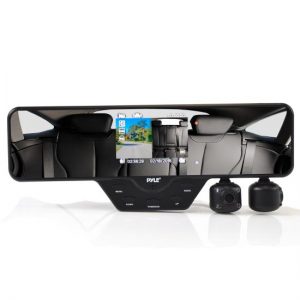 Dual Camera DVR Recording Safety Driving System, Full HD 1080p, Rearview Mirror Monitor Assembly (PLCMDVR52)