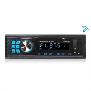 Bluetooth Stereo Radio In-Dash Console Headunit Receiver, USB/SD/MP3 Playback, Aux (3.5mm) Input, AM/FM Radio, Single DIN (PLMR22BT)