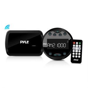 Bluetooth Marine Stereo Radio Receiver System, Water-Resistant/Weatherproof, LCD Display, MP3/USB Reader, AM/FM Radio, Remote Control (PLMR93W)