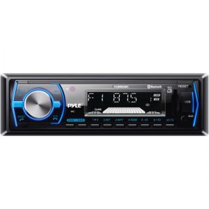Bluetooth In-Dash Stereo Radio Headunit Receiver, Wireless Music Streaming, Hands-Free Call Answering, MP3 Playback, USB/SD Card Readers, Aux (3.5mm) Input, Remote Control, Single DIN (PLMRB29B)