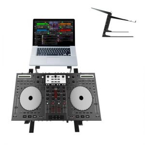 Universal Dual Device Laptop Stand, Sound Equipment DJ Mixing Workstation (PLPTS38)