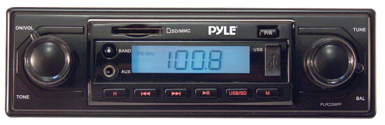 AM/FM-MPX MP3 Shaft Style Dual Knob Radio w/USB/SD/AUX-In (RBPLR22MPF)