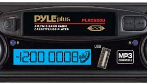 AM/FM Radio Digital Display Auto Reverse Car Cassette Player MP3 Compatible Built-In USB/AUX-In (RBPLRCS20U)