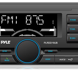 Bluetooth Digital Receiver with USB/SD Card Readers, AM/FM Radio, AUX Input, Remote Control, Double DIN (PLRDD19UB)