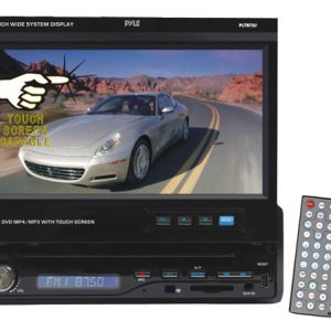 7'' Single DIN In-Dash Motorized Touch Screen TFT/LCD Monitor w/ DVD/CD/MP3/MP4/USB/SD/AM-FM/RDS Receiver (RBPLTS72U)