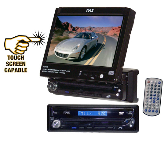 Touch Screen 7'' Motorized TFT/ LCD Monitor w DVD/ CD/ MP3 Player & AM/ FM (RBPLTS75)