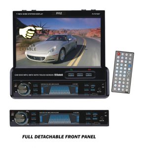 7'' Single DIN In-Dash Motorized Touch Screen TFT/LCD Monitor w/ DVD/CD/MP3/MP4/USB/SD/AM-FM/RDS/Bluetooth & Screen Dial Pad (RBPLTS79BT)