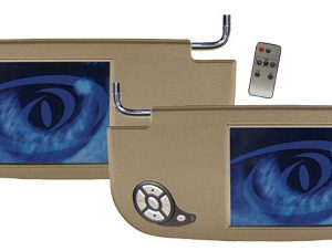 Pair of 7'' TFT Sun Visor Monitors Tan (RBPLVS7TN)