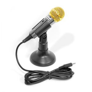 Wired Vocal Microphone, Handheld Condenser Mic, 3.5mm Connector (Black) (PMIKC20BK)
