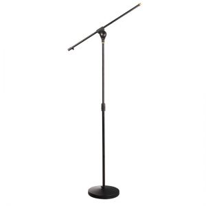 Universal Compact Base  Microphone Stand - Adjustable & Extendable Boom (PMKS15)