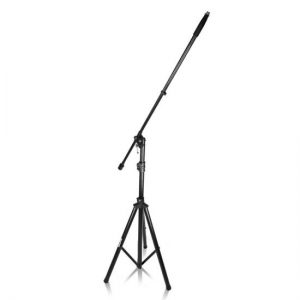 Tripod Microphone Stand - Mic Boom Mount, Adjustable & Folding (PMKS46)