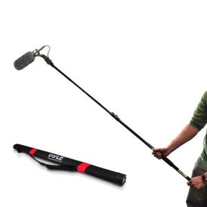 Microphone Shotgun Fishing Boom Pole, Extending Length Adjustable Telescoping Mic Arm (PMKSB12)