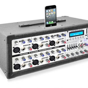 6-Channel 600 Watt Professional Mixer - Built-in 30 Pin iPod Dock, MP3 Player Input, SD Memory Card and USB Flash Readers (PMX630I)
