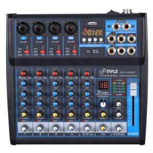 6-Ch. Bluetooth Studio Mixer - DJ Controller Audio Mixing Console System (PMXU63BT)