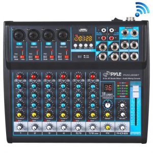 8-Ch. Bluetooth Studio Mixer - DJ Controller Audio Mixing Console System (PMXU83BT)