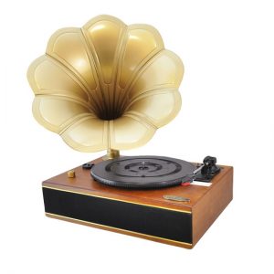 Vintage Classic Style Turntable Phonograph Vinyl Record Player with Computer Connect (PNGTT1R)