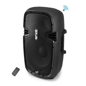 Bluetooth Loudspeaker PA Cabinet Speaker System, Powered 2-Way Full Range Sound, Recording Ability, USB/SD, AM/FM Radio, Aux Input, 12-Inch, 900 Watt (PPHP1237UB)