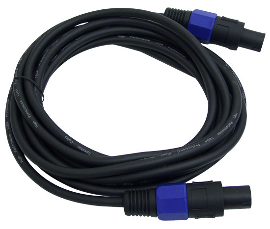 15' Foot Professional Speaker Cable Male Compatible With Speakon Connector to Male Compatible With Speakon Connector (PPSS15)