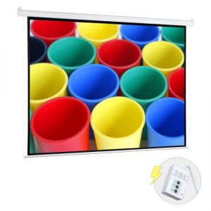 84" Motorized Projector Screen, Electronic Automatic Projection Display, Includes Remote Control (PRJELMT86)